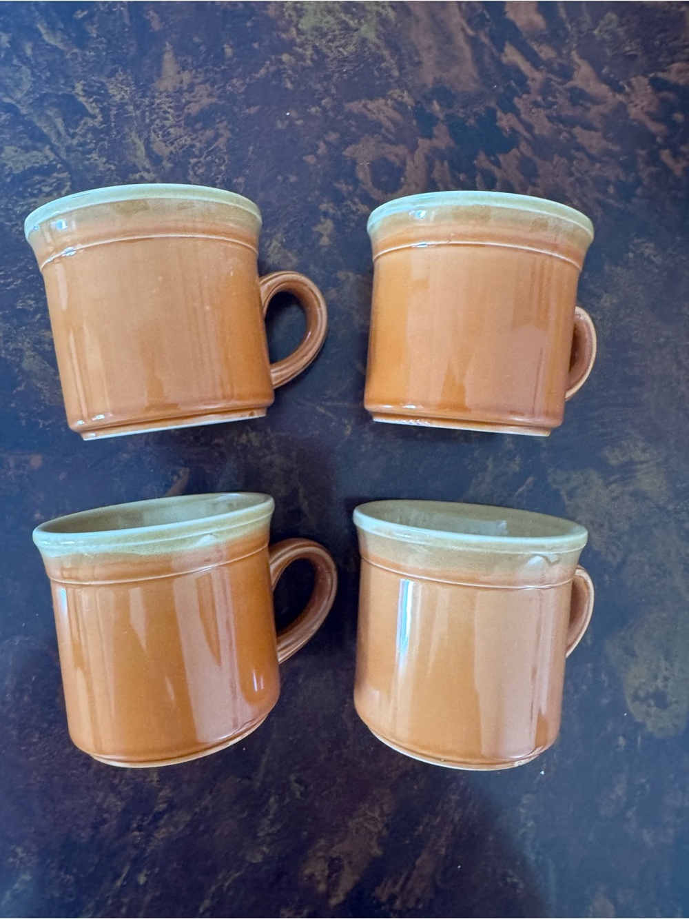 Made in England. Vintage Ceramic Set of 4 Mugs. Cottage Core, High Quality.